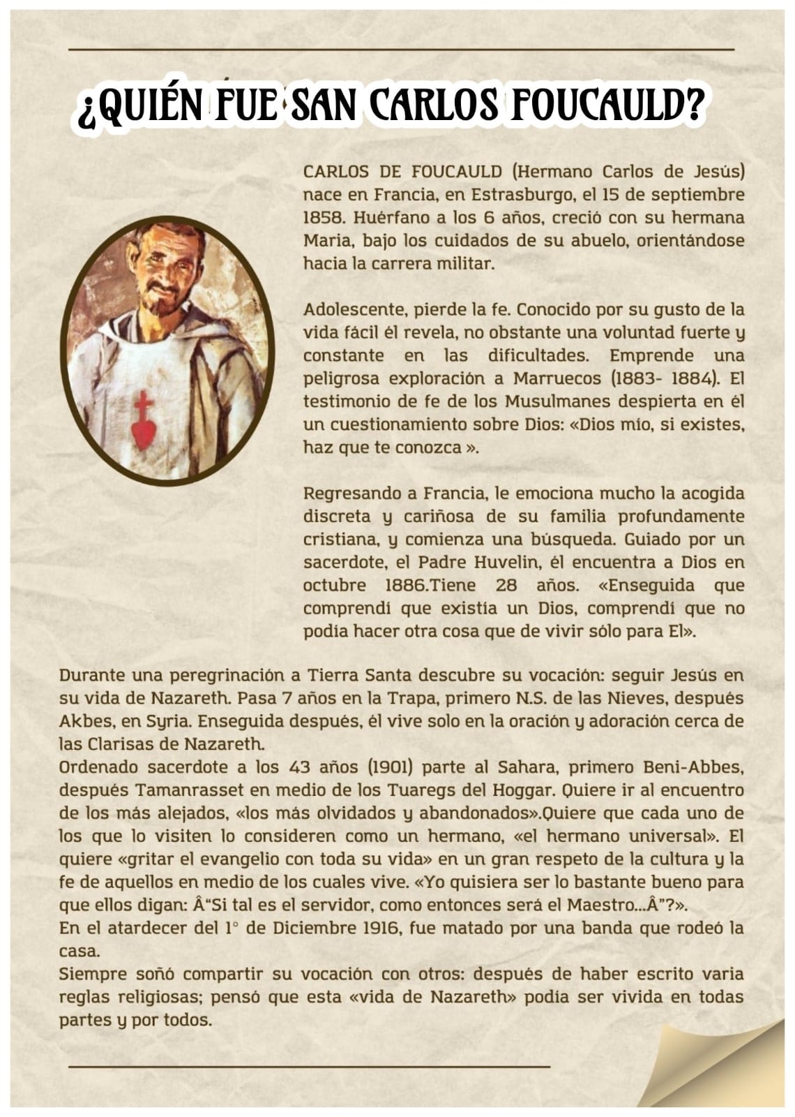 historia del santo